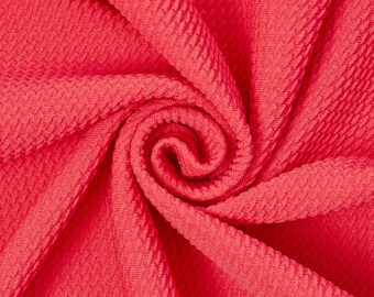 Tessuto Liverpool Bullet in poliestere spandex elasticizzato a doppia maglia che assorbe l'umidità 59/60" tagliato su misura - Corallo