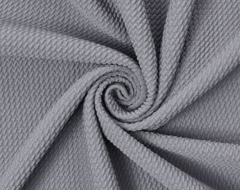 Liverpool Bullet Double Knit Polyester Spandex Stretch Moisture Wicking 59/60" Fabric By The Yard - Silver