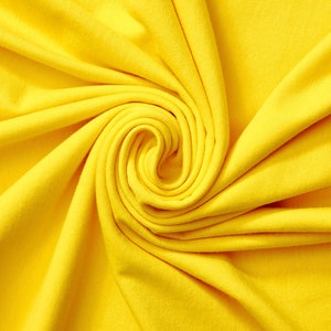 Neon Yellow Cotton Jersey spandex Spandex Knit Stretch Fabric 58/60&quot; wide All colors