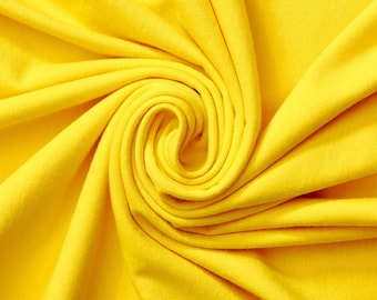 Neon Yellow Cotton Jersey spandex Spandex Knit Stretch Fabric 58/60" wide All colors