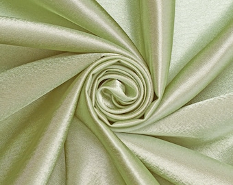 Sage Crepe Back Satin Bridal Fabric for wedding dresses, decorations, drapes, crafts crepeback by the yard