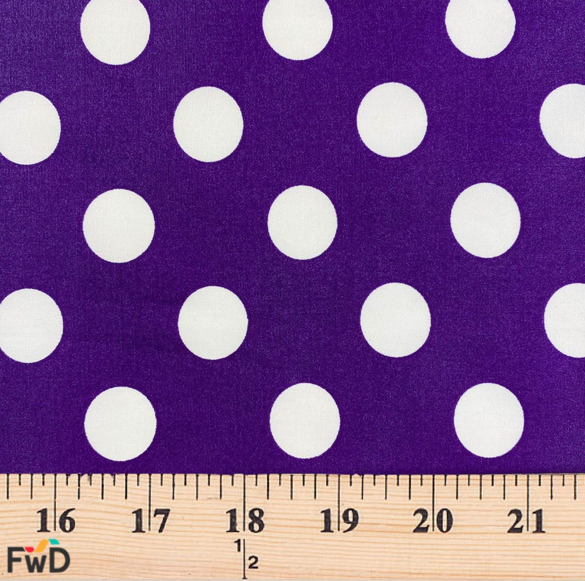 Polka Dot Large Printed Fabric Purple / White 100% Cotton | Etsy
