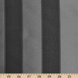 Black / Silver Damask Jacquard Striped Brocade Fabric 118&quot; By the Yard