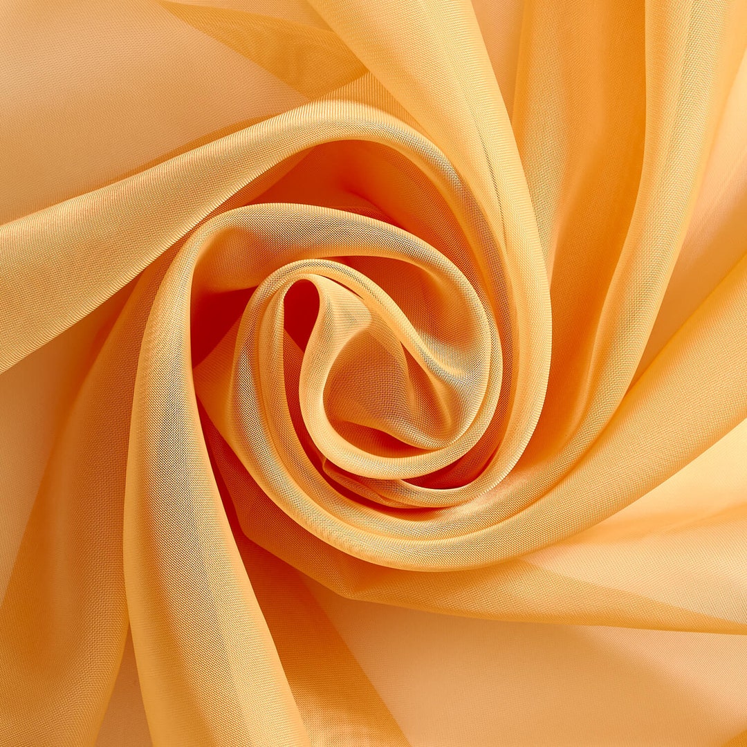 Mist Gold Sheer Voile Fabric 118 Wide Curtain Drapery Etsy