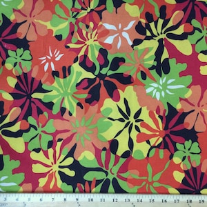 Ottertex™ Printed Canvas Fabric Waterproof Outdoor 60&quot; Wide 600 Denier By The Yard - Orange Tropical
