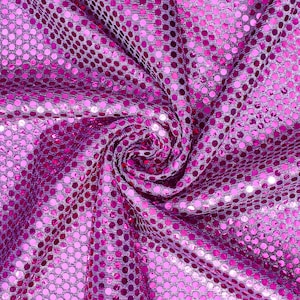 Purple Shiny Sequin Dot Confetti Fabric for Sewing Costumes Apparel Crafts by the Yard