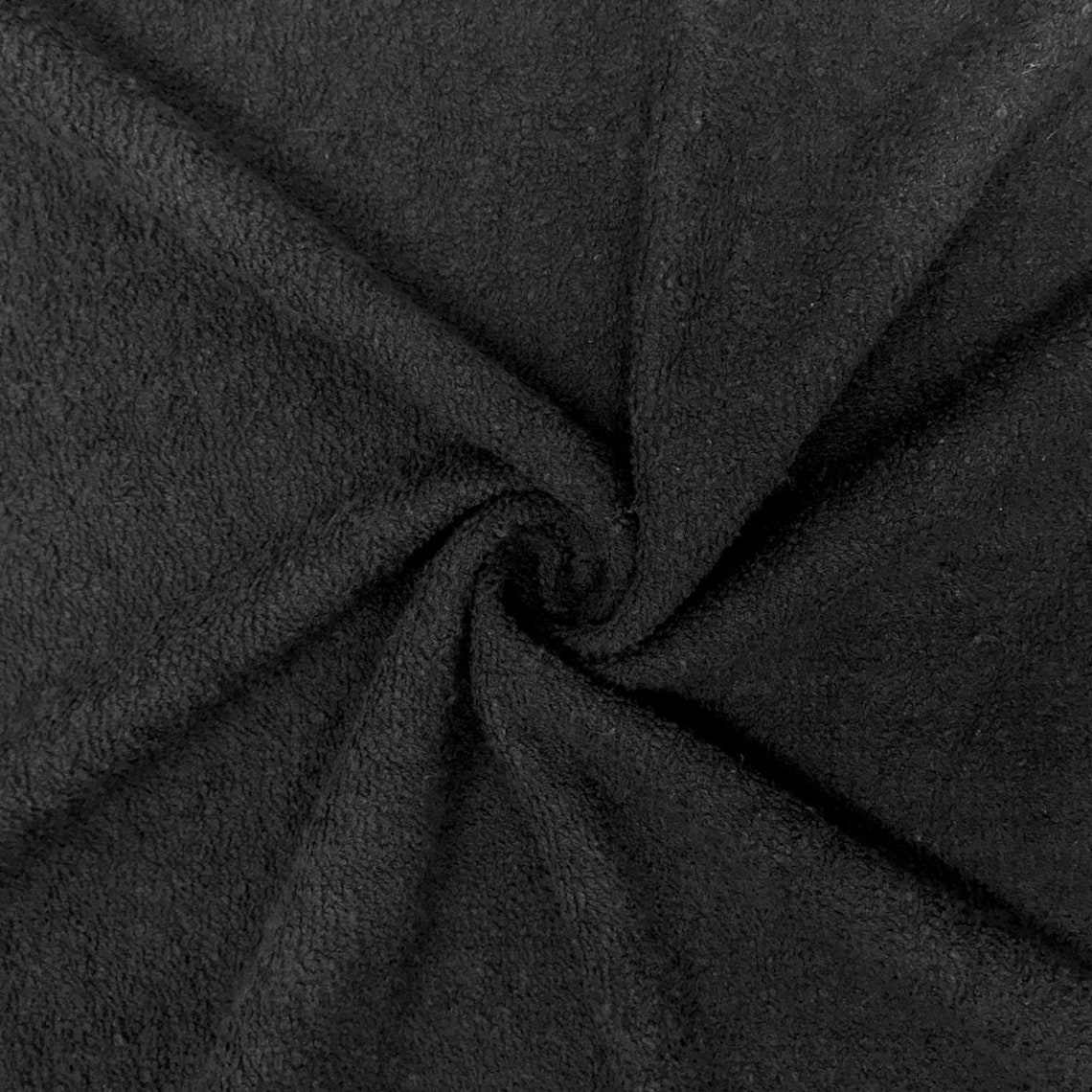 Black Terry Cloth Fabric 45 Wide 100 Cotton Sold by the Etsy