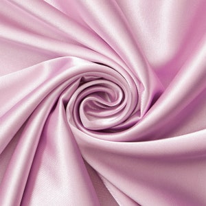 Lavender Stretch Charmeuse Bridal Satin Fabric for Wedding Dress 58/60&quot; inches By the Yard Charmuse
