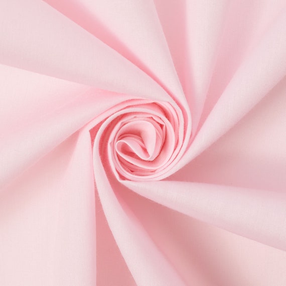 Pink Cotton Polyester Broadcloth Fabric 60 Inches Apparel Solid Polycotton  per Yard 