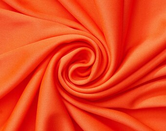 Interlock Futter Poly Stretch Stoff 70 Denier 60 "Breit Verkauft BTY - Orange