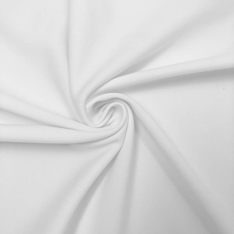 white scuba knit fabric