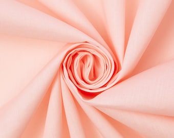 Blush Cotton Polyester Broadcloth Fabric Apparel 45" Inches Solid PolyCotton Per Yard
