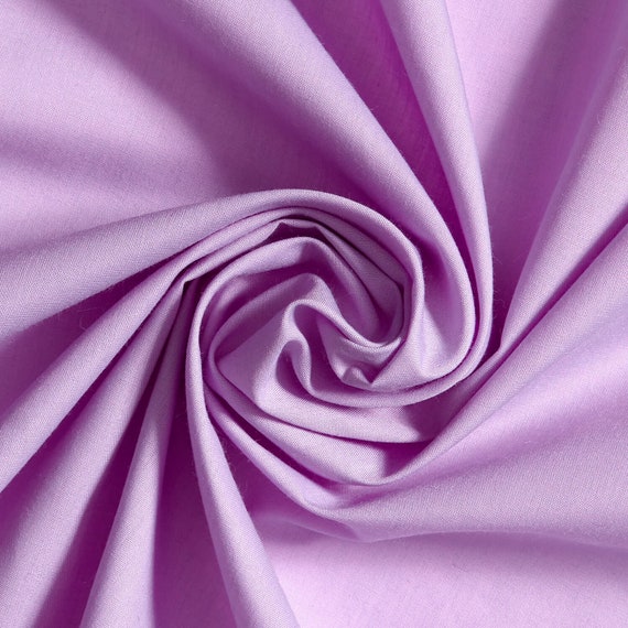 Lilac Cotton Polyester Broadcloth Fabric Apparel 45 Inches Solid  PolyCotton Per Yard