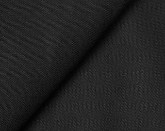 10 oz Black Cotton Duck Canvas Fabric 58/60" Wide 100% Cotton