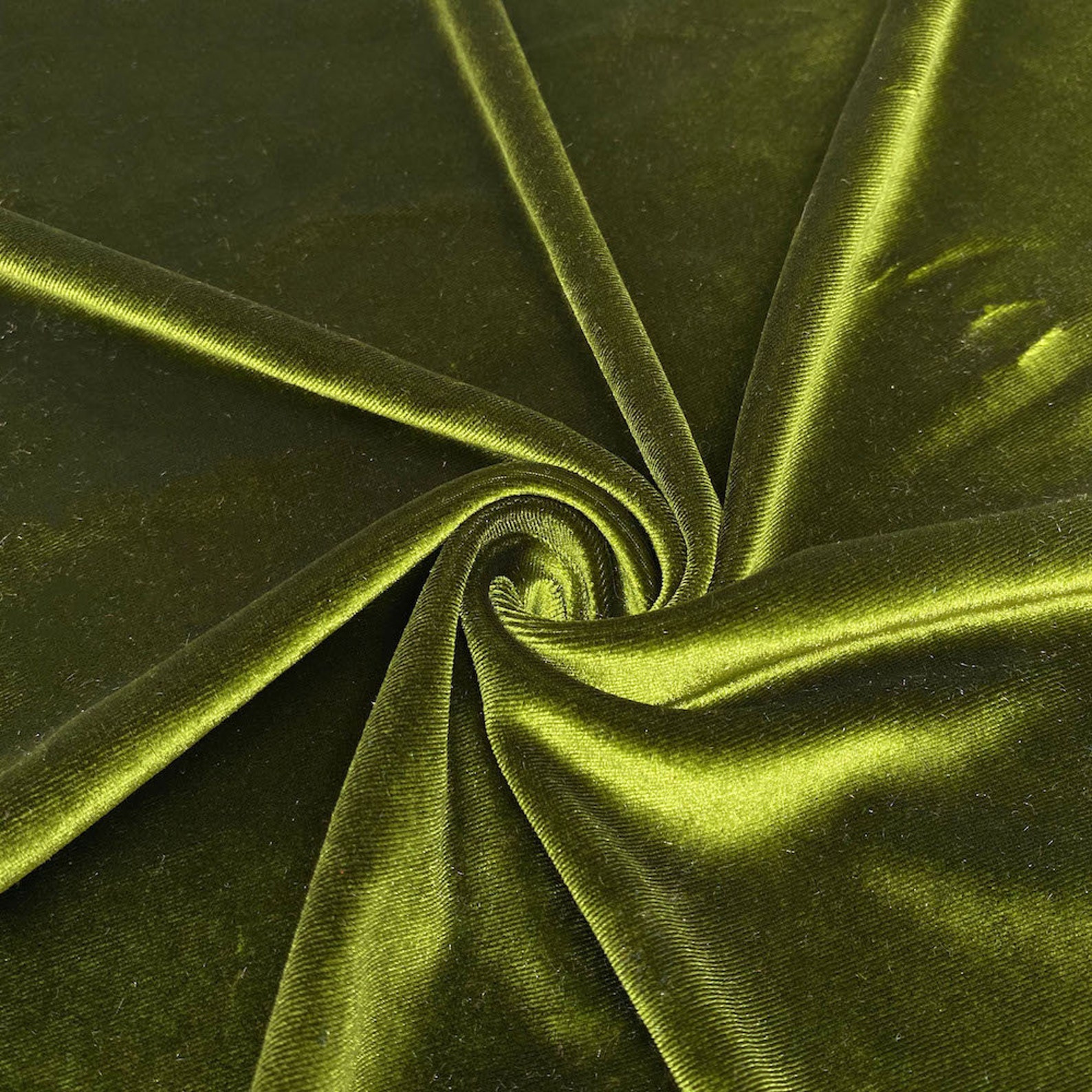 Olive Stretch Velvet Fabric 60'' Wide by the Yard for Etsy