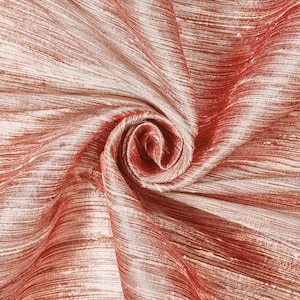 Iridescent Shiny Shot 100% Hypoallergenic Silk Dupioni Fabric (54") - Pink / Red / Grey