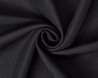 Black Poplin Fabric Polyester Solid 60'' by the Yard Table Covers Decoration Apparel