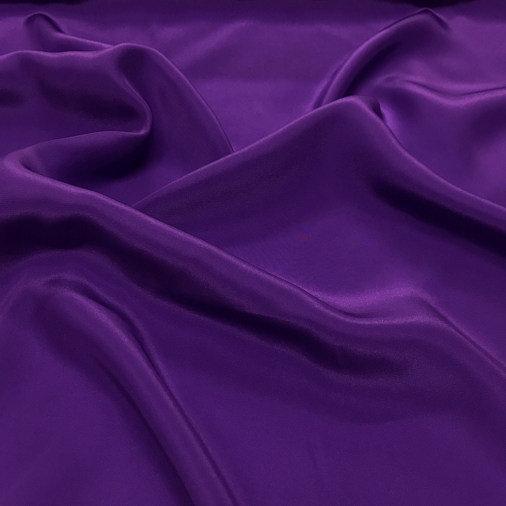 Mulberry Purple Charmeuse Silk Fabric