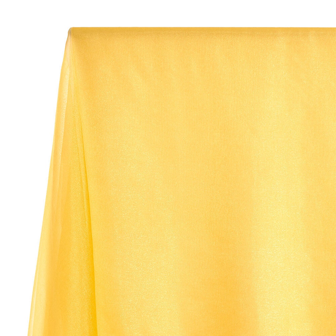Gold Crystal Sheer Organza Fabric for Fashion, Crafts, Decorations 58 ...