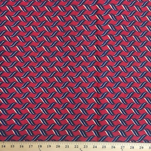 African Print Fabric Cotton Print Siren Red 44&#39;&#39; wide By The Yard