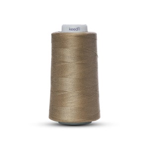 Keedil All Purpose Polyester Serger Sewing Thread - 3000 Yard Spool Khaki