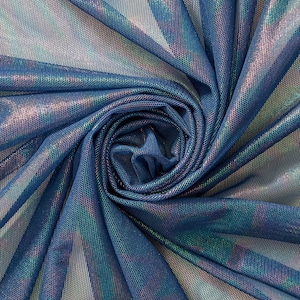 Tie Dye Power Mesh Fabric – Cobalt Sheer Stretch 58” By The Yard