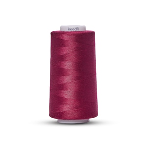 Keedil Polyester Serger Nähgarn - 3000 Yard Spool Burgundy