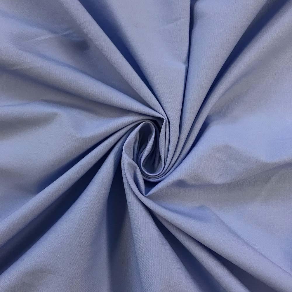 Blue Stretch Broadcloth Fabric Cotton Polyester Spandex Blend Etsy