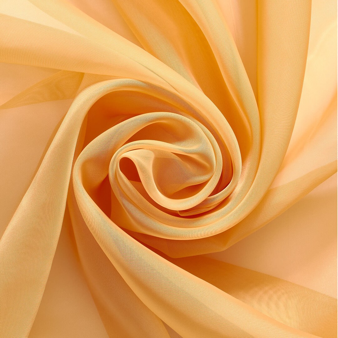 Gold Sheer Voile Fabric 118 Wide Curtain Drapery and Apparel per Yard