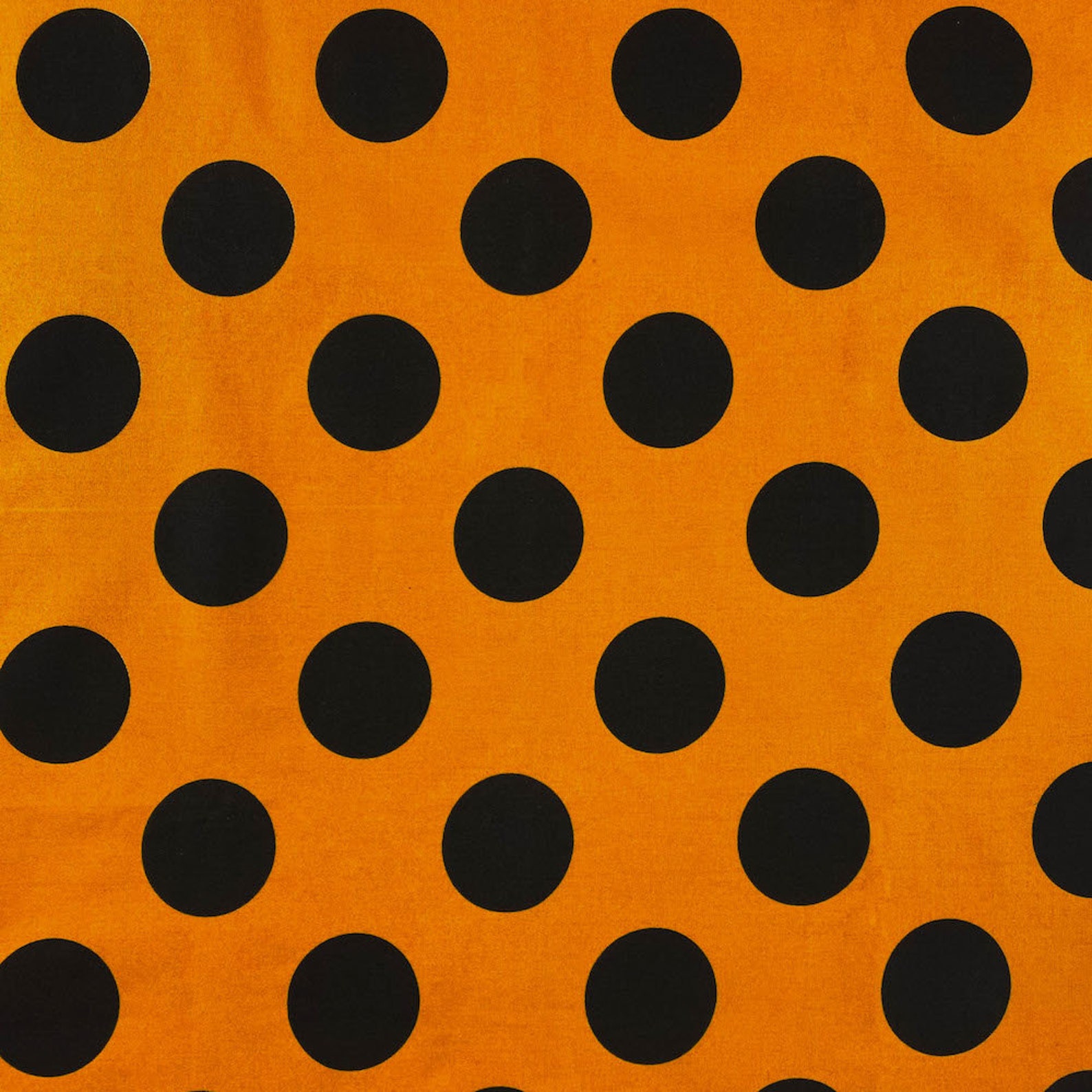Polka Dot Extra Large Printed Fabric Mustard / Black 100 Etsy