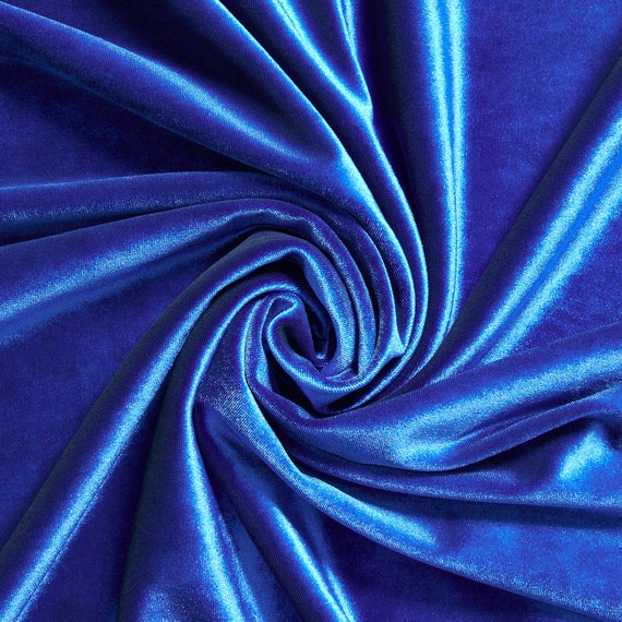 Royal Blue Stretch Velvet Fabric 60'' Wide by the Yard for Sewing Apparel  Costumes Craft