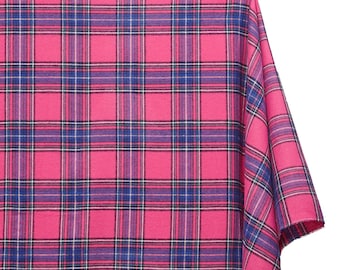 Flannel Brushed Hypoallergenic Cotton Metallic Tartan Plaid Geometric #13 Yarn Dyed Fabric By The Yard To Sew Apparel, Accessories, & Décor