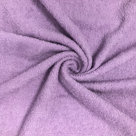 Lilac Terry Cloth Fabric 45 Wide 100% Cotton Sold by the Yard 