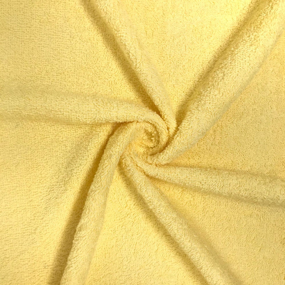 Yellow Terry Cloth Fabric 45 Wide 100 Cotton Sold By Etsy