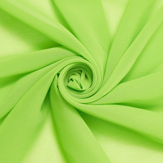 Lime green cheap chiffon fabric