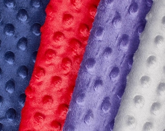 Minky Dimple Dot 60-Zoll-weicher Plüsch-Polyester-Mikrofaser-Kuschelstoff, Schüttgut - Zum Nähen von Kleidung, Accessoires, Dekor und vieles mehr
