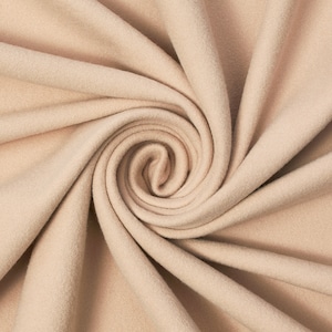 Dralon Stretch Fleece 73&quot; Double-Sided Fabric By The Yard - Beige