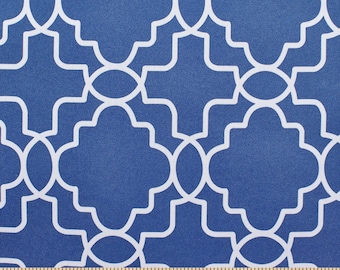 Ottertex™ Printed Canvas Fabric Waterproof Outdoor 60" Wide 600 Denier By The Yard - Trellis Blue