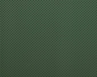 Forest Green Dotted Stretch Vinyl Fabric Upholstery Faux Leather Pleather 54" Wide By the Yard