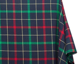 Flannel Brushed Hypoallergenic Cotton Tartan Plaid Geometric #15 Yarn Dyed Fabric By The Yard To Sew Apparel, Accessories, & Décor