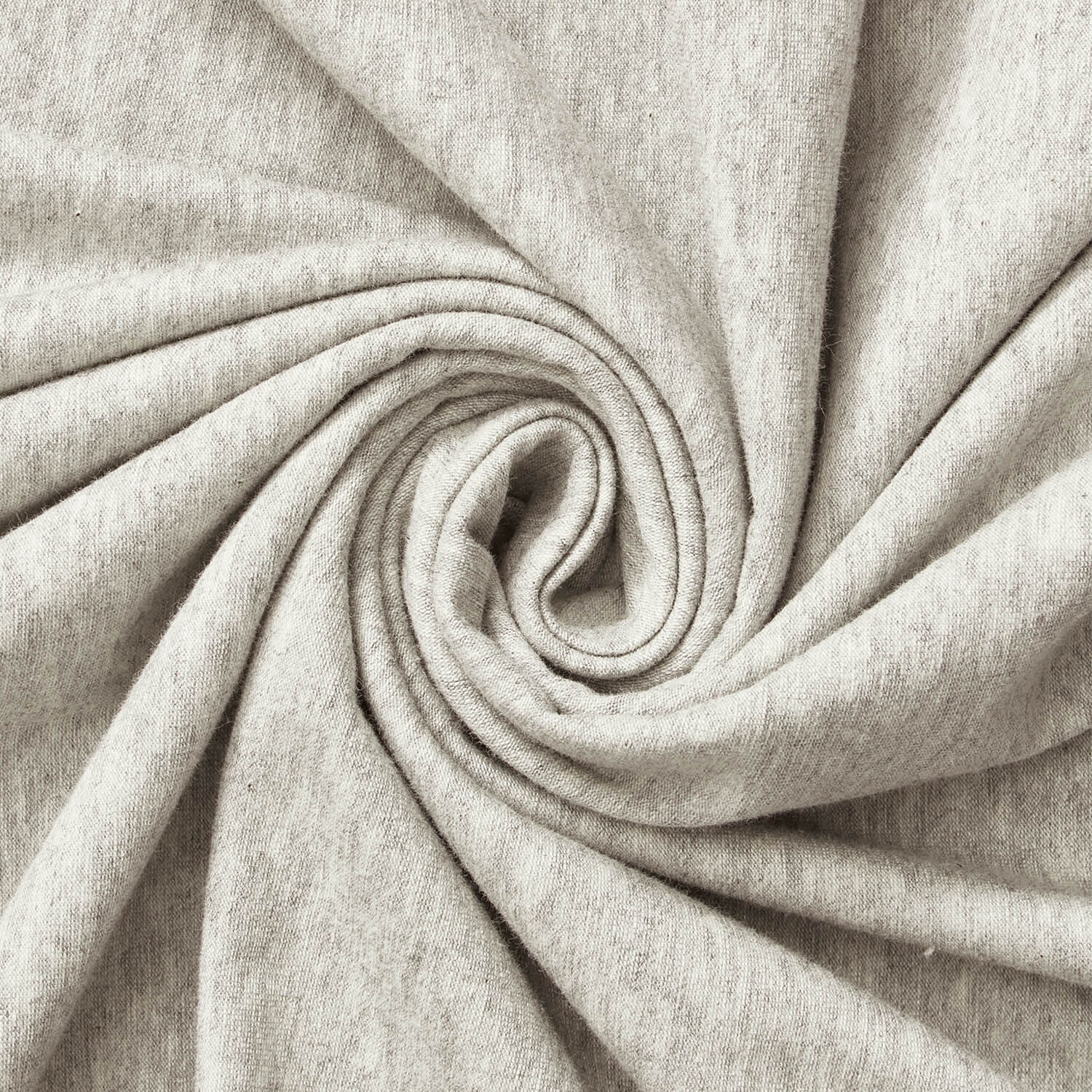 Heather Grey Cotton Jersey Spandex Knit Stretch Fabric 58/60 Wide