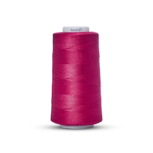 Keedil All Purpose Polyester Serger Sewing Thread - 3000 Yard Spool Cranberry