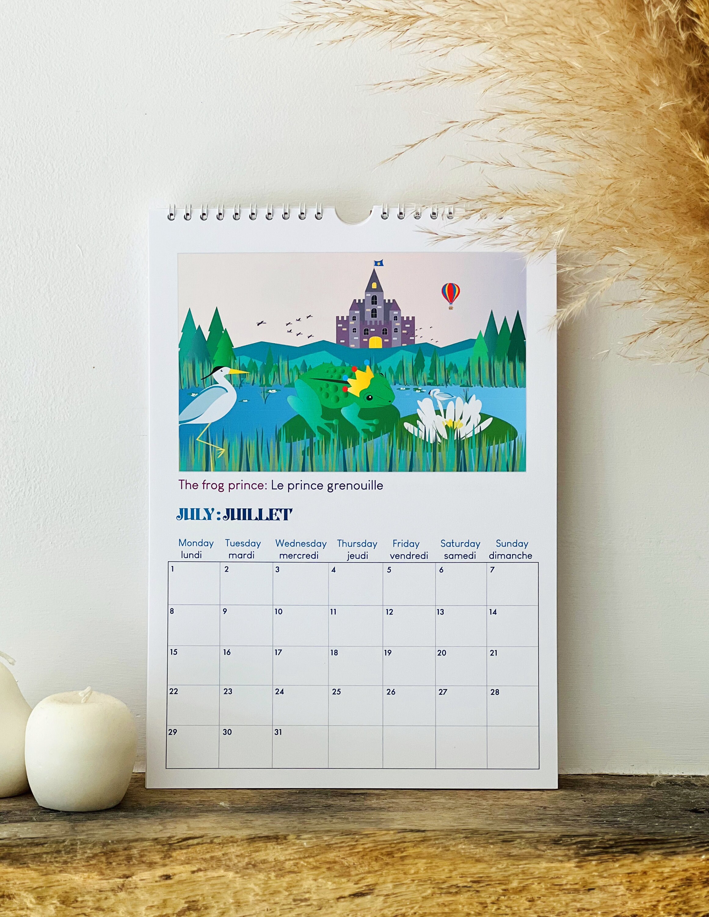 2024 Calendar, A4 Calendar, Classic Tales, Bilingual Calendar Etsy