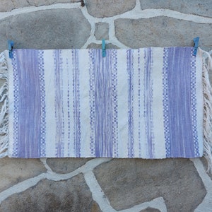 Vintage Swedish Woven Floor Runner Striped Rug