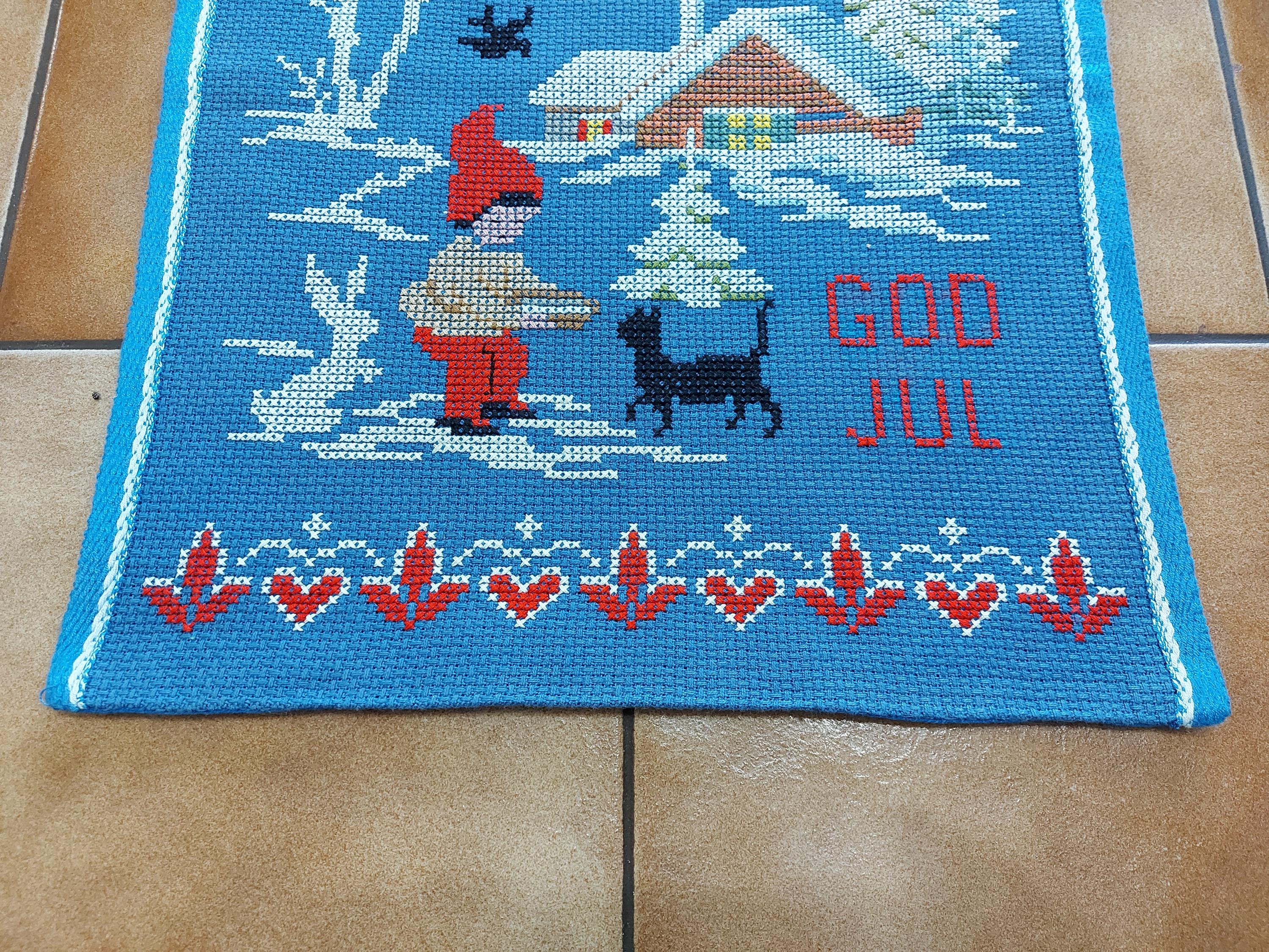 Scandinavian Wall Tapestry God Jul Merry Christmas Wall