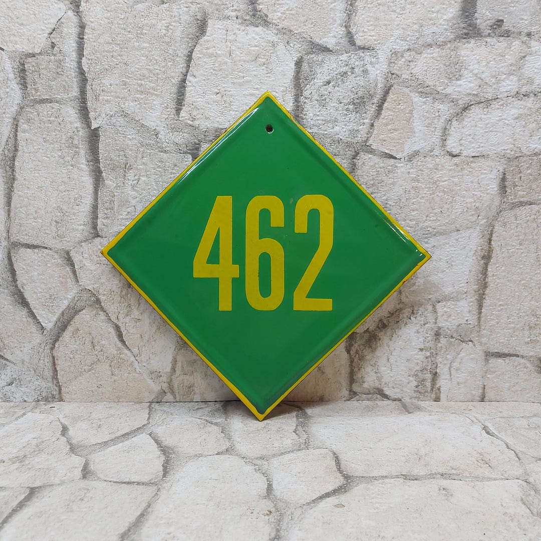 Sc 462 Sign ANTIQUE Vintage Green Enamel Sign Number 462 Free Shipping Worldwide - Etsy