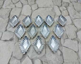 12 stuks vintage kleine gebak tin mallen set van 12 gecanneleerde bakvormen, oude cupcake blikken, keuken decor, metalen kleine taartvormen