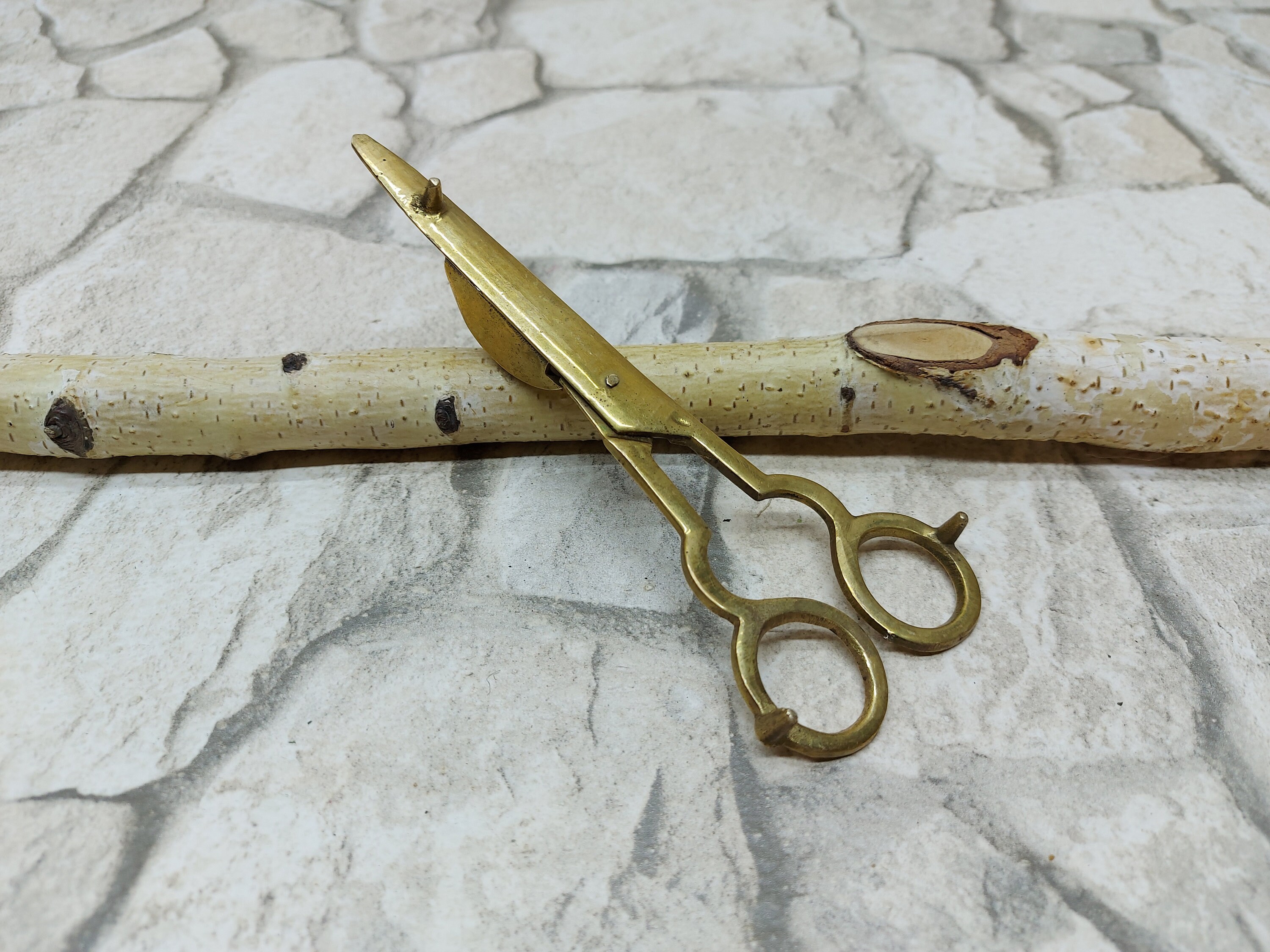 Candle Scissors Candlebiting Scissors Retro Brass Candle Etsy UK