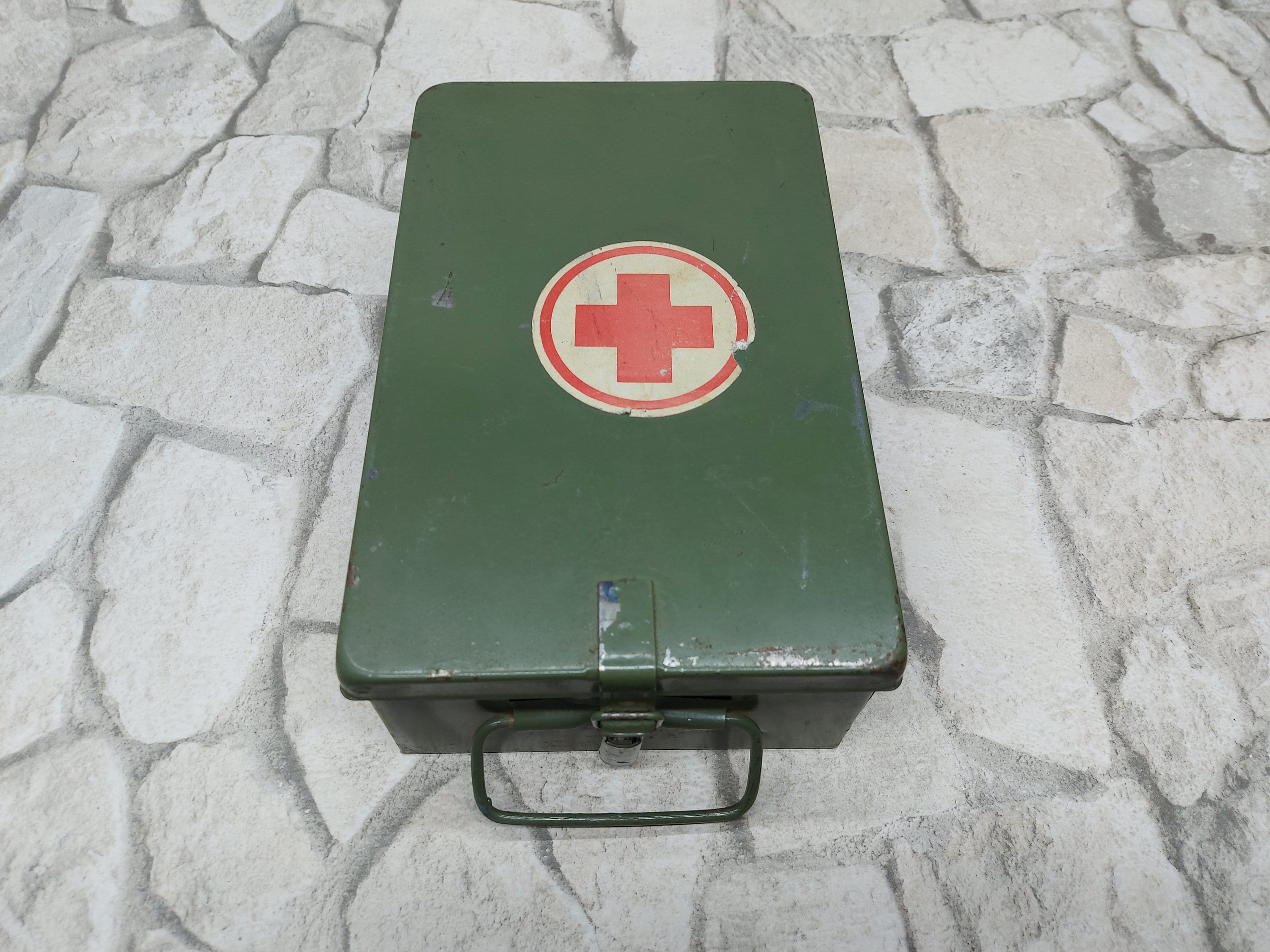 Military Red Cross Box Military Metal Box Army STORAGE CONTAINER Military  Surplus Container Military Box Army Box Soldier Case Soviet USSR 