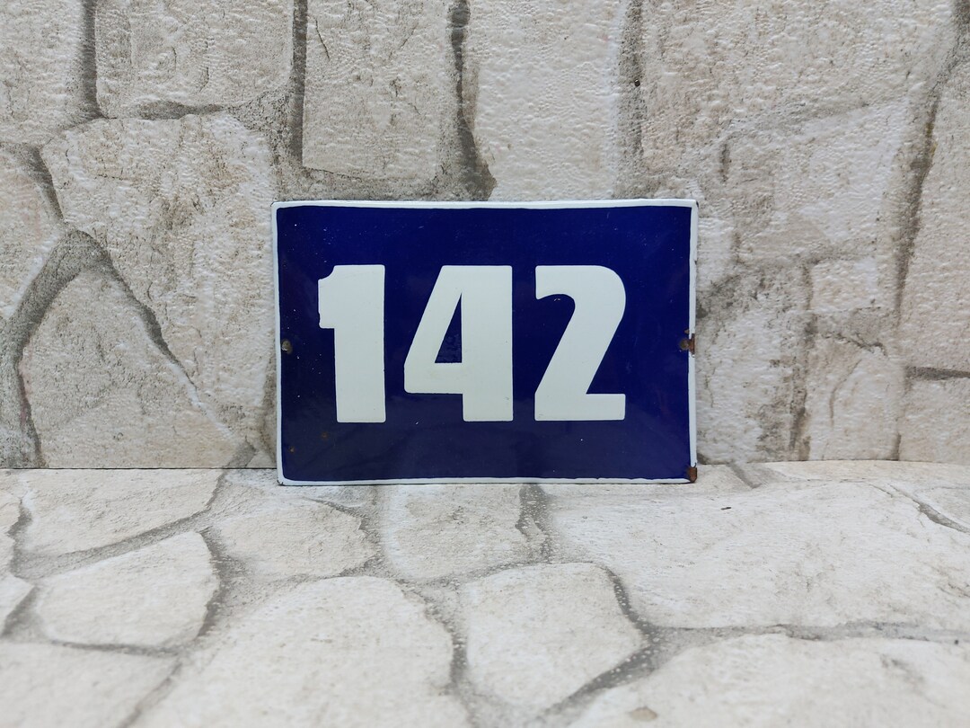 Sign 142 Vintage Sign House Door Number 142, Door Sign, House Plaque, Address ...